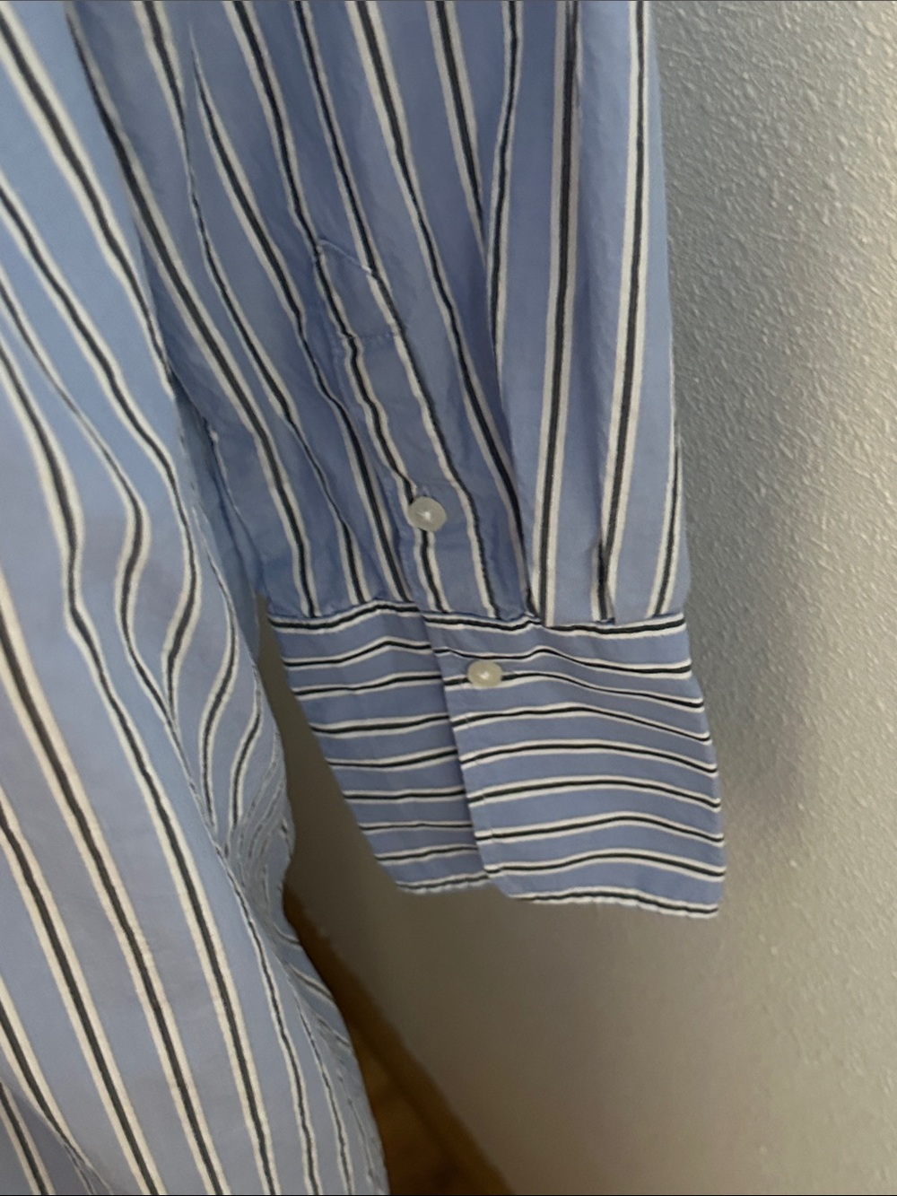 H&M Light Blue and White Striped Button-Down Shirt Dress - Picture 3 of 5